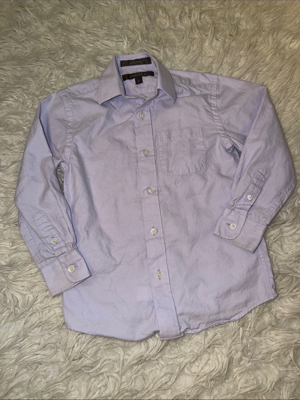 Nordstrom Light Lavender Button-Down Shirt for Kids